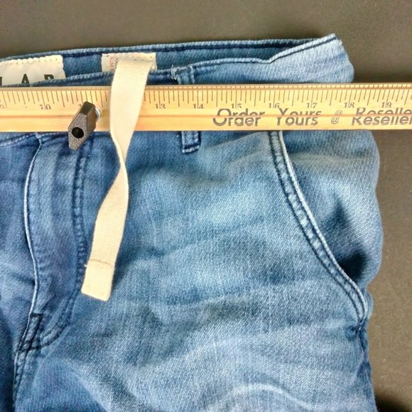 Men's Slim Straight jogger style Jeans - medium wash Blue, distressed. Unisex - Picture 4 of 11